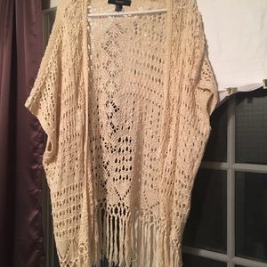 Crocheted cocoon sweater